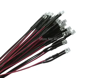 

20pcs 5mm Yellow Flat Top Prewired led Pre-Wired Resistors LED Light Lamp Bulb Cable Diodes DC12V For Boat/Car/Tree Decoration