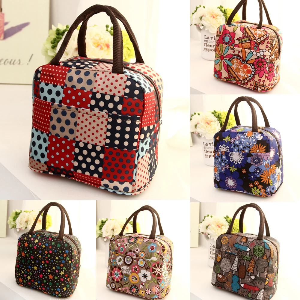 Bolsa de almuerzo grande aislada, nevera para Picnic, caja de comida de viaje, bolso de mano para mujer, bolsas de transporte