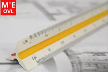 

Three-angle Scale Ruler Triangle Multi-proportion Mitsubishi Scale Ruler 30cm Drawing Ruler