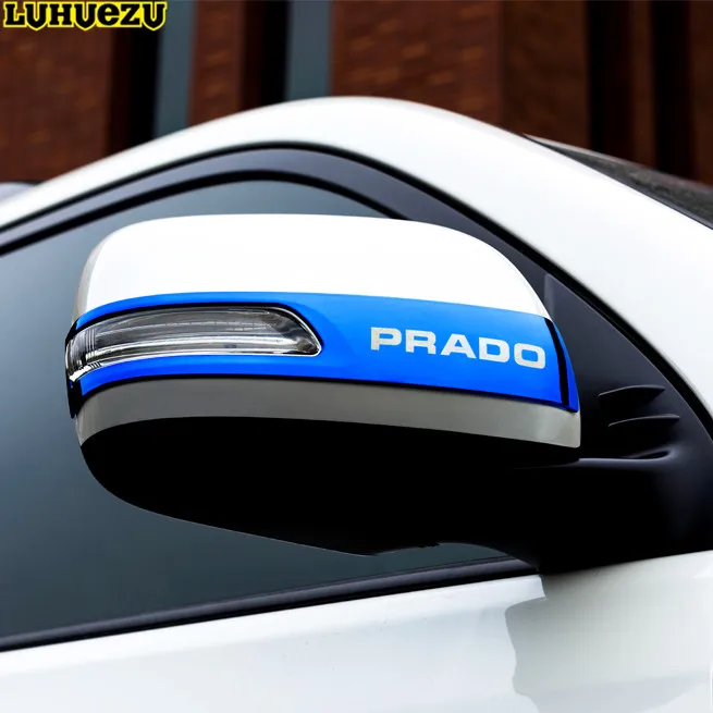 Luhuezu 2pcs Stainless Steel Door Mirror Trim Side Mirror Cover For Toyota Land Cruiser Prado 150