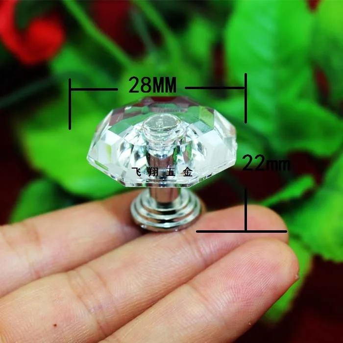 28*22mm Diamond Head Acrylic handles closet plastic drawer