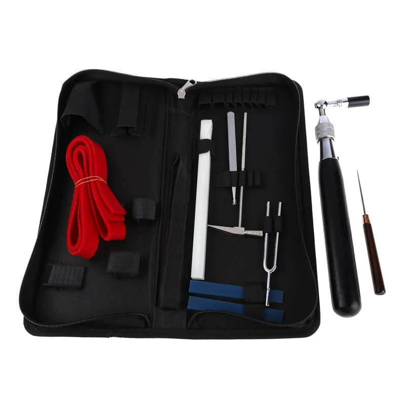 

10 Pcs/set Piano Tuning Hammer Wool Mute Temperament Strip Awl Tools Kit A Set Tools for Piano Tunning or Repairing
