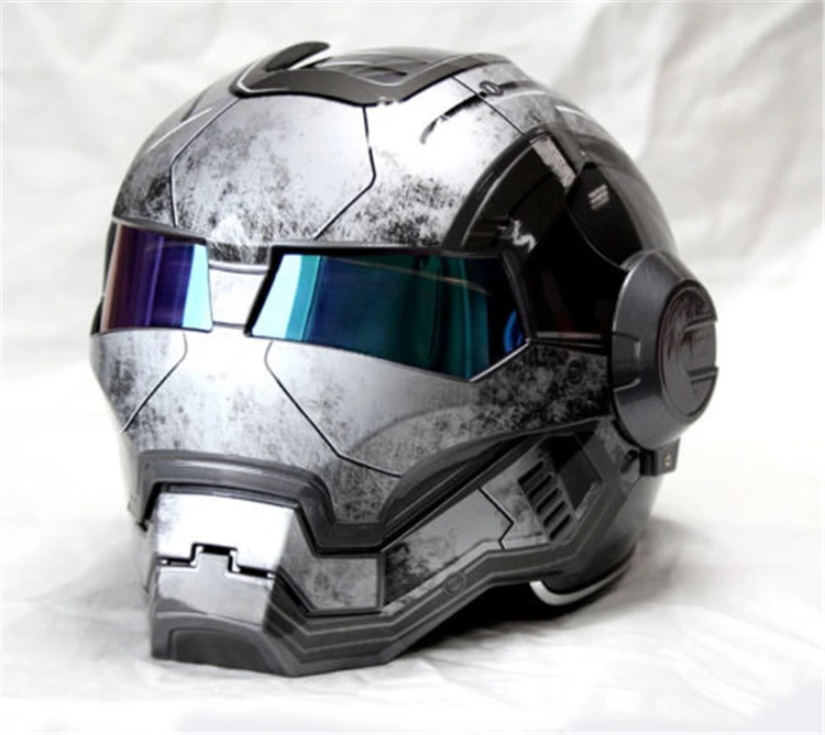 

Genuine personality motorcycle helmet men and women 610 iron man retro the BMX war version of ash