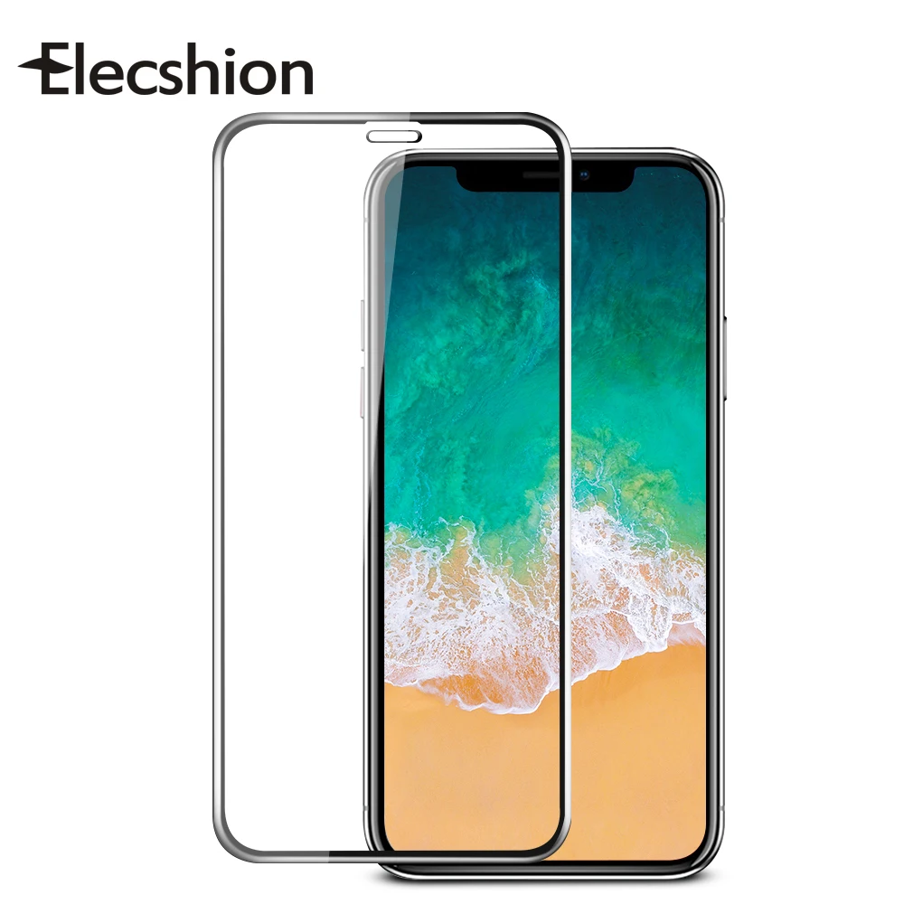 

For iPhone Screen Protector Glass 7 6 6s 8 Plus XS Max XR Curved Tempered Glass Screen For iPhone X Full Cover Film Protection