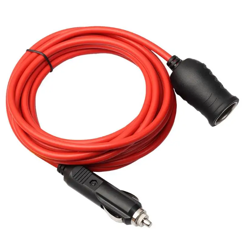 12V 24V 10A розетка для автомобильного прикуривателя кабель удлинитель 3,6 м/12ft красный подключение к автомобильному прикуривателю Мужской к женскому удлинитель линии