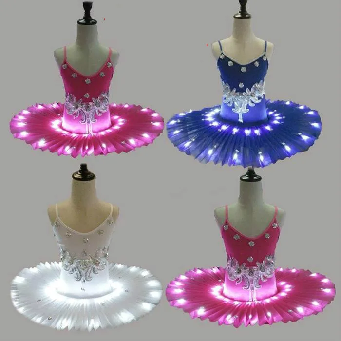 

Led Dance Costumes Children Ballet Tutu Girl Swan Lake Ballet Costumes Kids Christmas Birthday Party Gifts Favors Suit