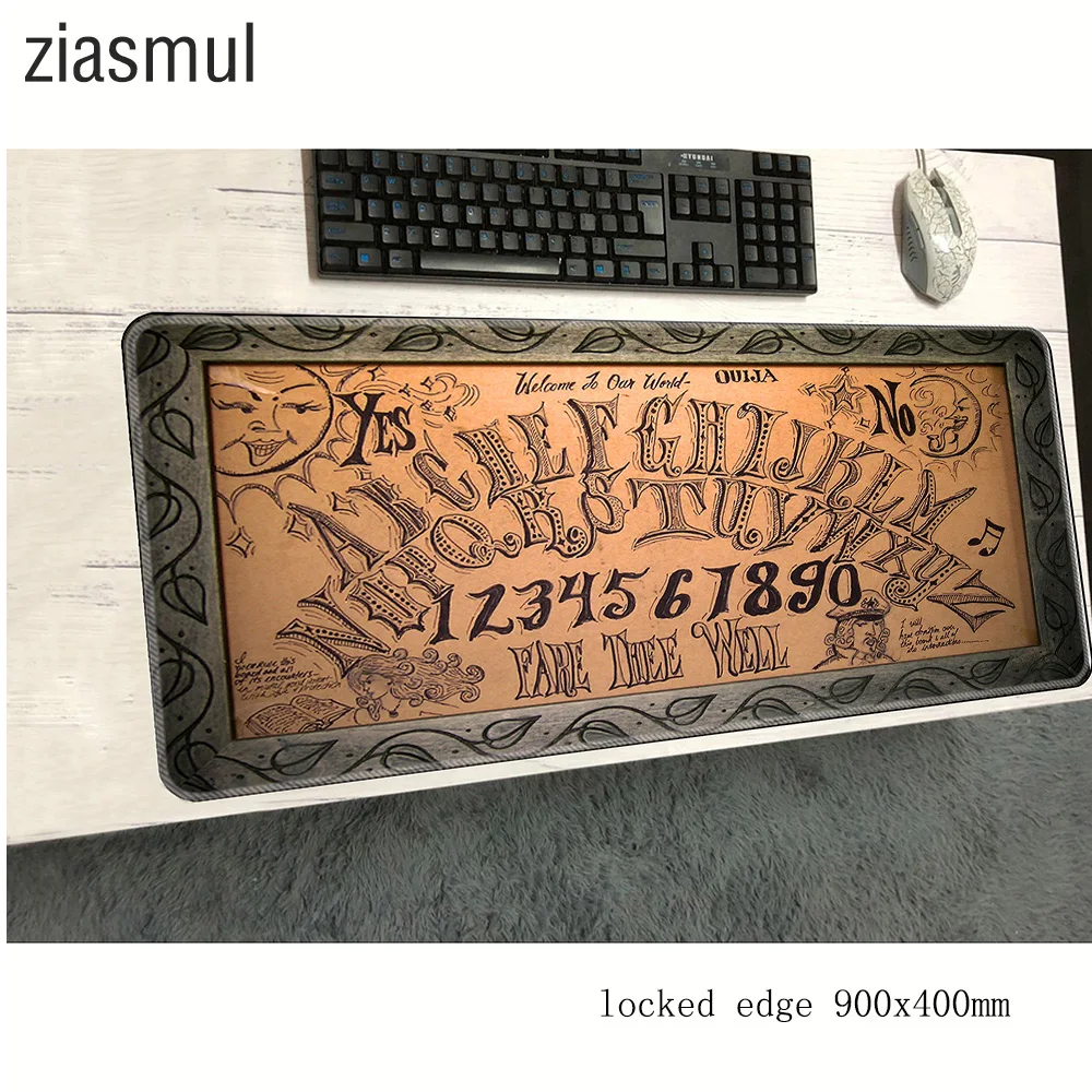 Ouija доска коврик для мыши Лидер продаж 900x400x3 мм коврики для мыши лучшие игровые коврик для мыши геймер объемный рисунок большой коврик для мыши s Клавиатура ПК pad