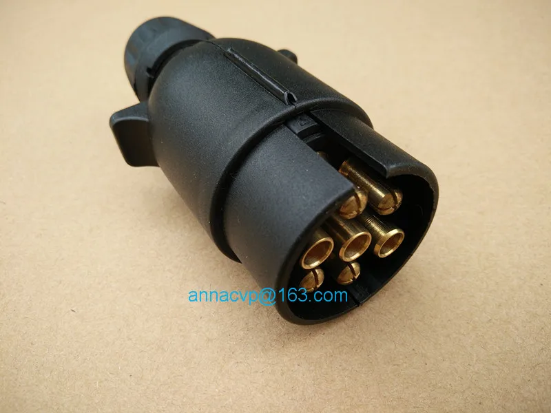 7 pin large round male trailer connector plug 1