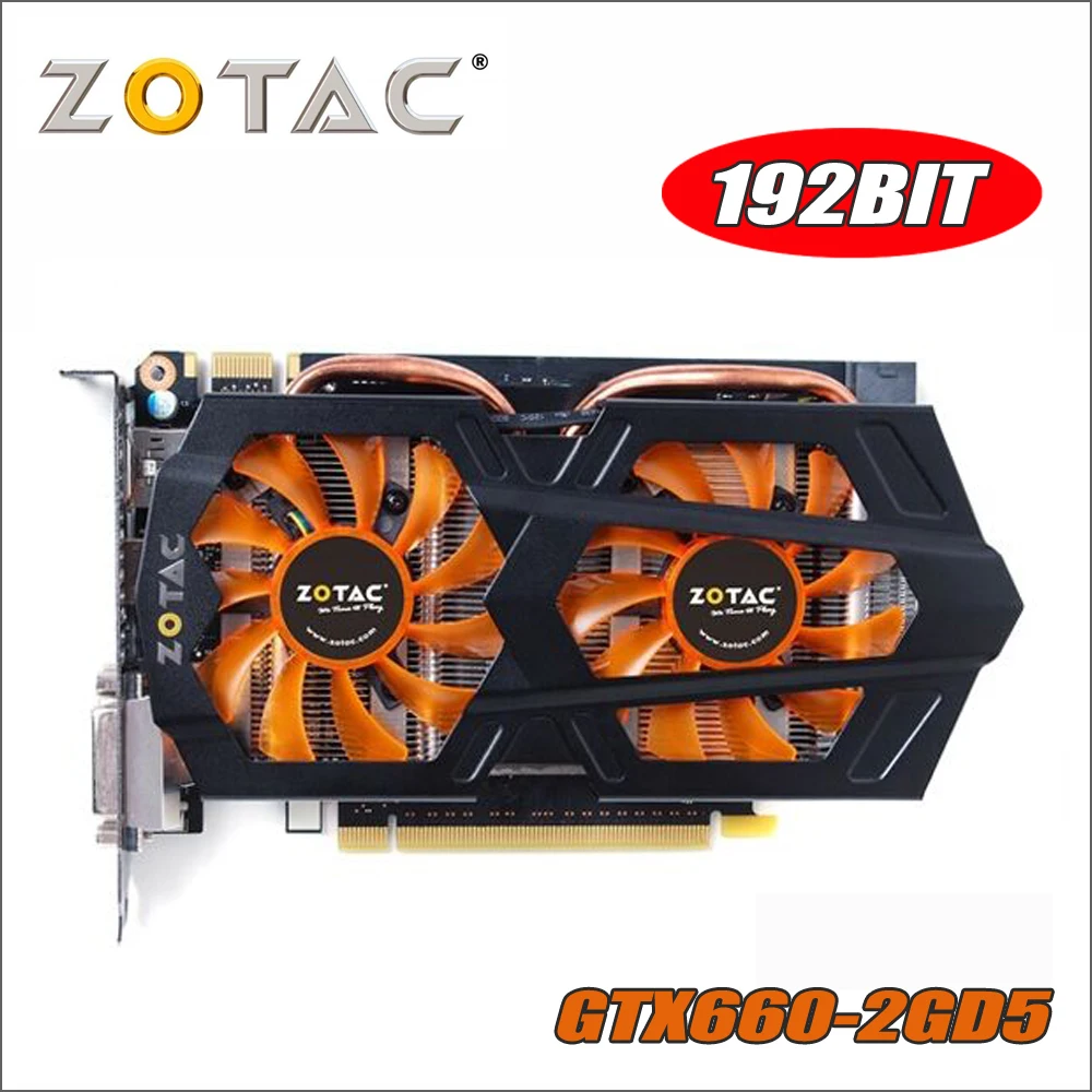 

Original ZOTAC Video Card GeForce GTX 660 2GB GPU 192Bit GDDR5 Graphics Cards for nVIDIA Map GTX660 2GD5 GK106 Hdmi Dvi ti 750