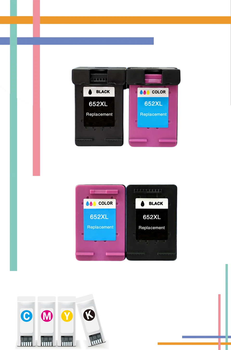 for HP652 compatible cartridge