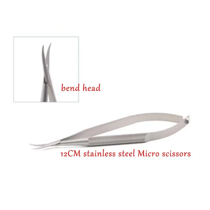 12 см кривая головы микро Рог ножницы ручной инструмент хирургии управление в нержавеющая сталь высокое качество офтальмические