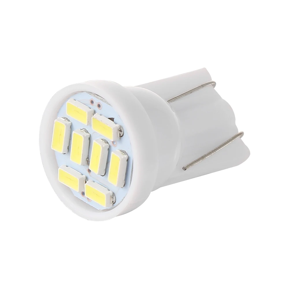 4Pcs White T10 8 SMD W5W LED Car Light Interior Instrument License Light Bulb Auto Accessories