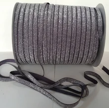 (50 jardas/lote) Não-stretch 1.5 “Fosco Glitter Fita de Carvão