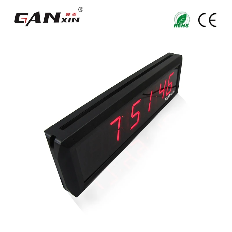 [Ganxin] Led 1,8 ''красные настенные часы цифровой предустановленный таймер с rohs квадратные настенные часы