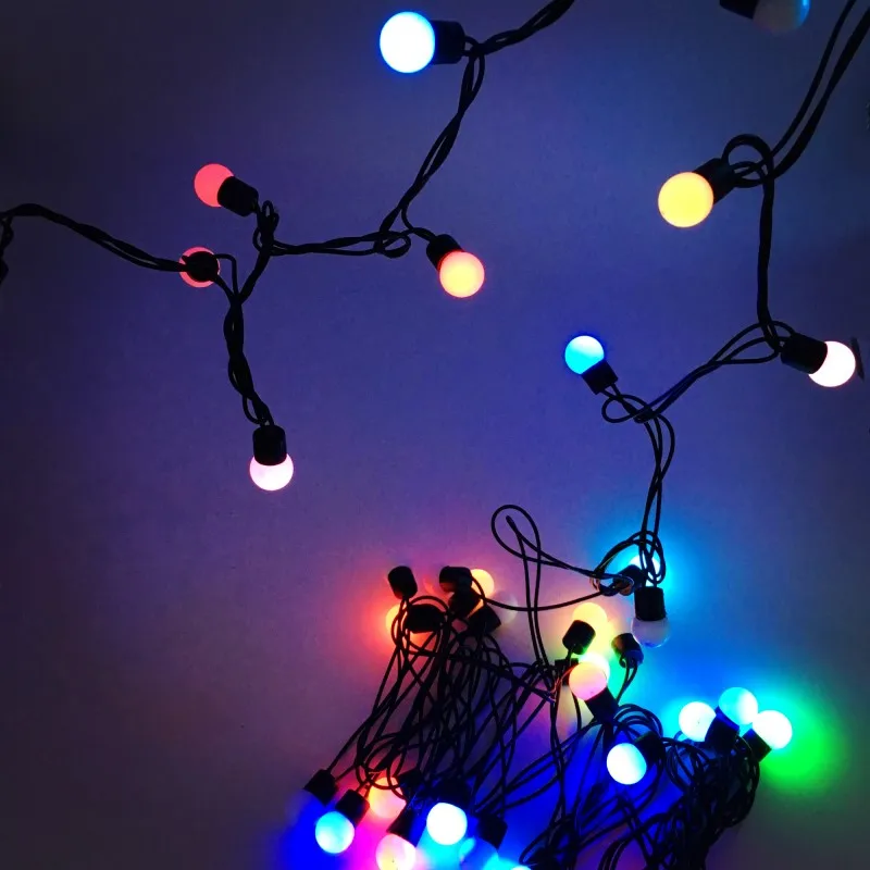 

10PCS 5M 50 ball LED String light waterproof colorful holiday Christmas Lights holiday wedding party decoration AC110-220V