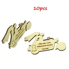 2-10 шт на заказ сохранить дату мотоцикл памятный, индивидуальное Свадебная поддержка, Деревенское деревянное свадебное украшение для гостиницы