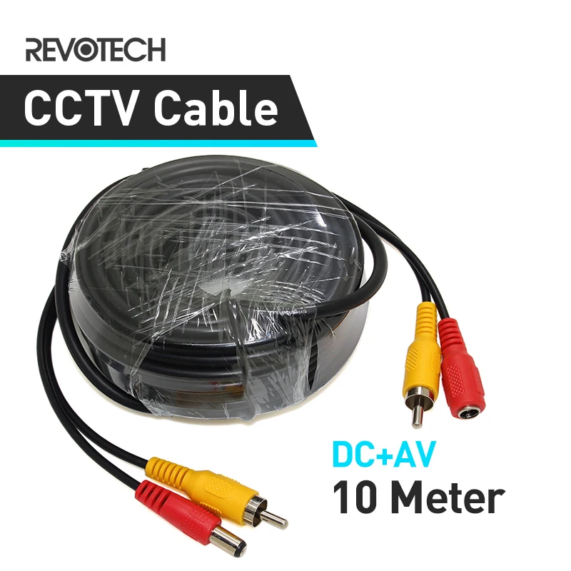 10M DC AV 2in1 Video Power CCTV Camera Cable Security System