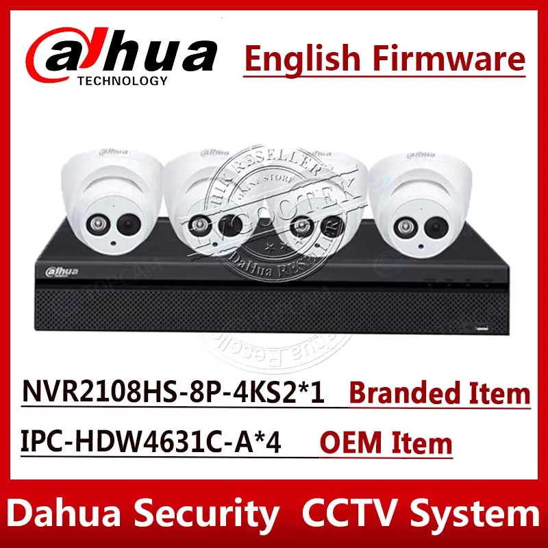 Экспресс доставка Dahua система безопасности 6MP ip-камера IPC-HDW4631C-A & 8ch 8POE NVR2108HS-8P-4KS2