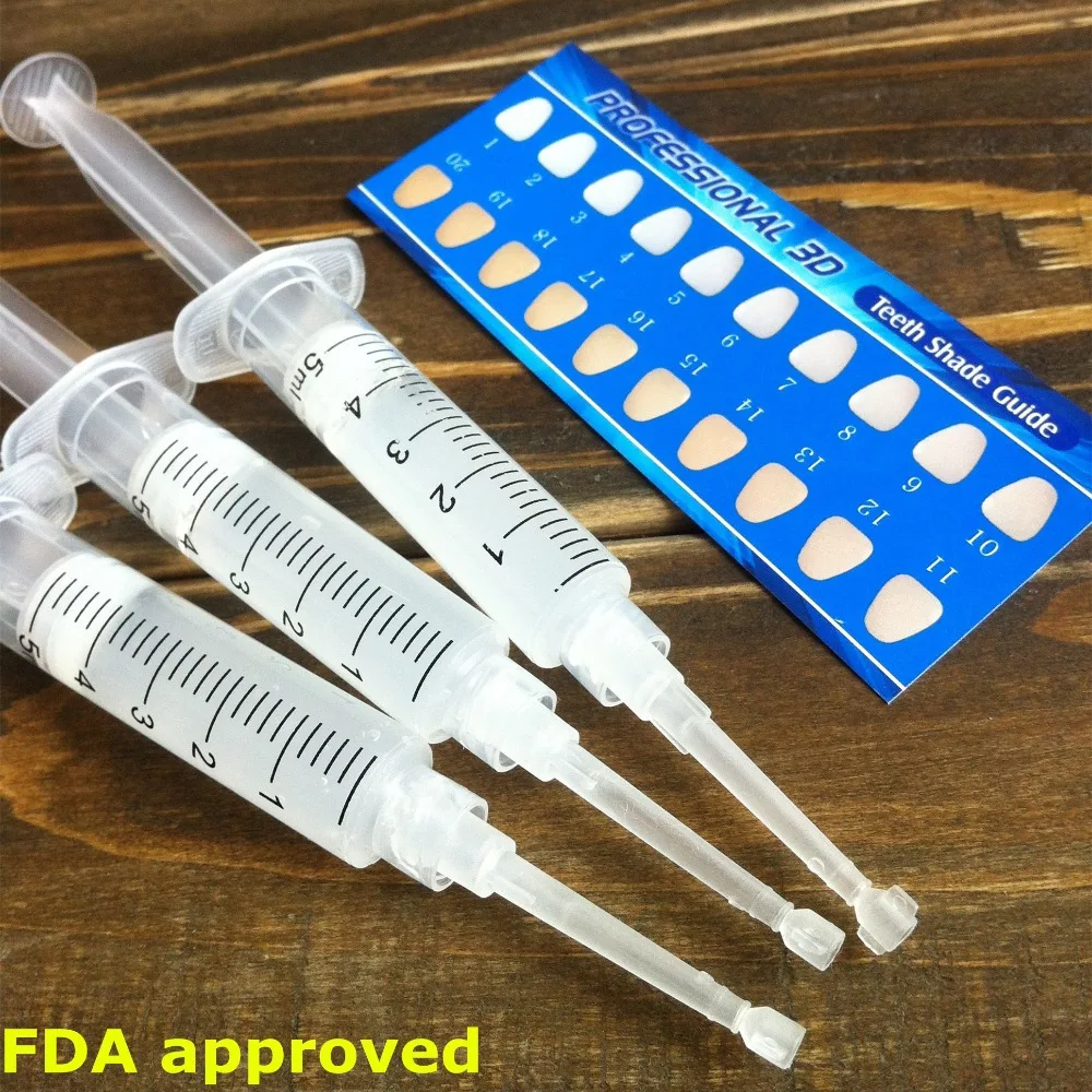 HOT SELL 35HP hydrogen peroxide 3PCS 5ML teeth whitening kit+1PCS 3D