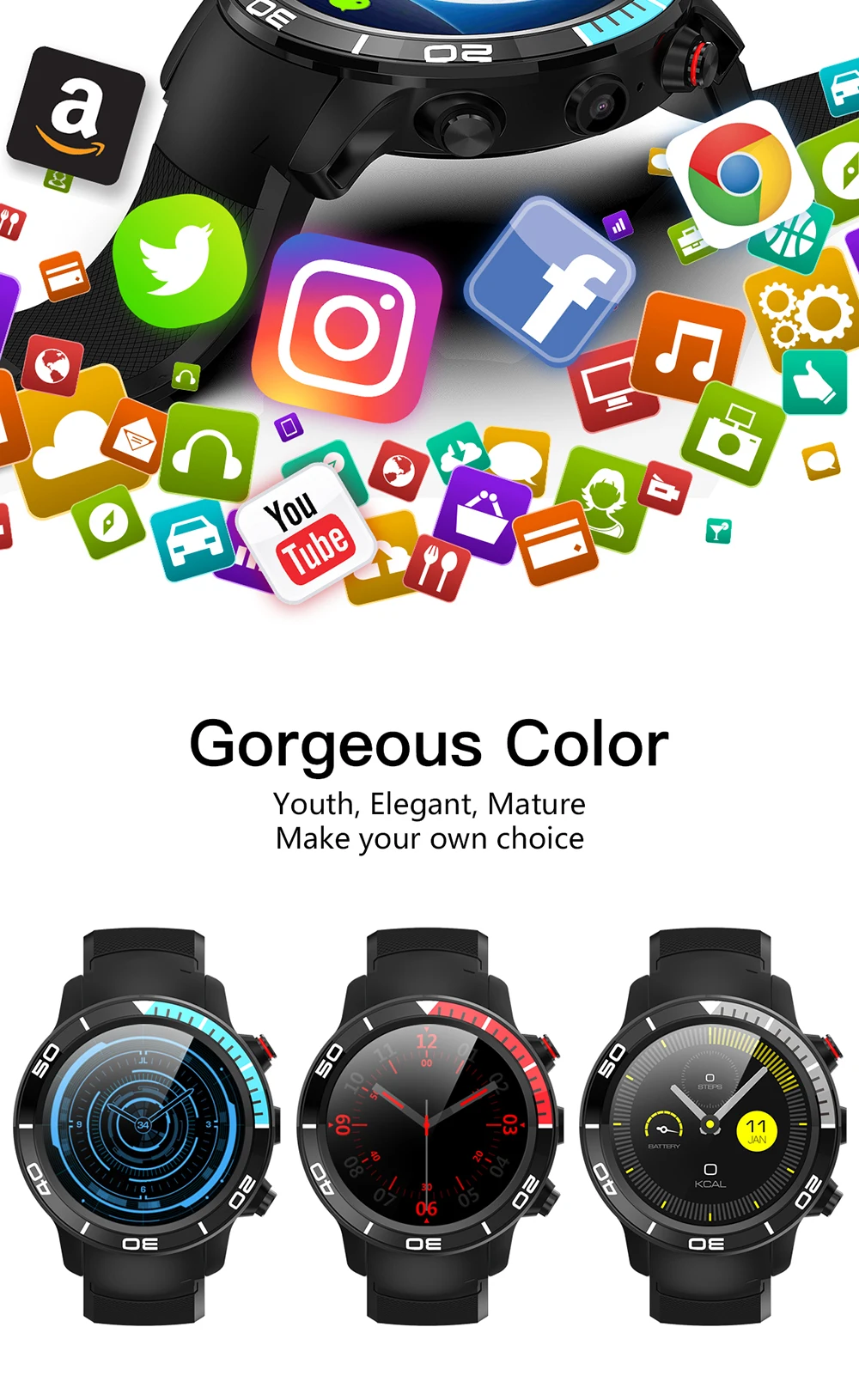 Новые 4G Смарт часы Телефон IP68 Водонепроницаемый 5.0MP камера 1,3" Cheep Bluetooth Android/ios телефоны PK 4 PRO X361 H8 умные часы для мужчин