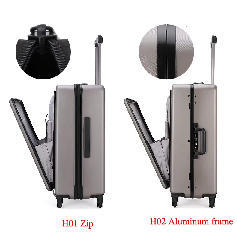 20 24 Inch Women Rolling Luggage Travel Suitcase Case With Laptop