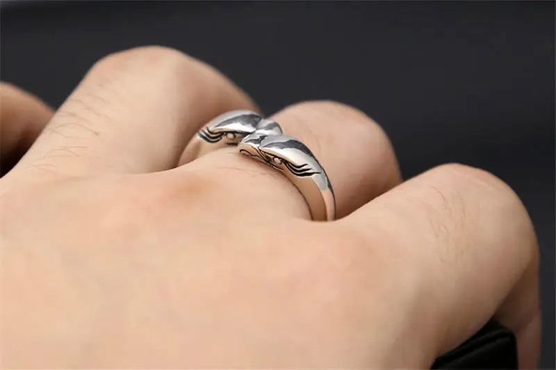 Pure 925 Sterling Silver Jewelry Takahashi Goros Rings Double Eagle Jewelry Opening Ring For Men And Women Birthday Gift 175