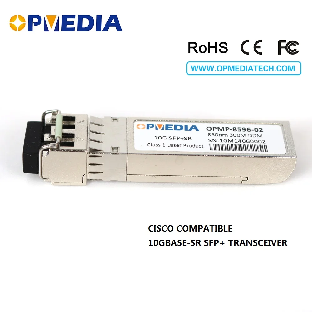 

Compatible with Cisco 10GBASE-SR transceiver,10G 850nm 300m SFP+ optical module with duplex LC connector and DDM function ,MMF