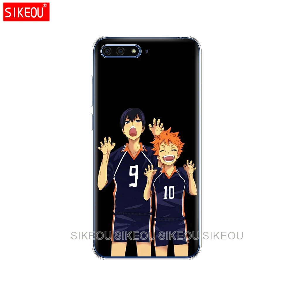 Силиконовый чехол для телефона Huawei Honor 7A PRO 7C Y5 Y6 Y7 Y9 2017 2018 Prime Haikyuu Hinata атаки Аниме