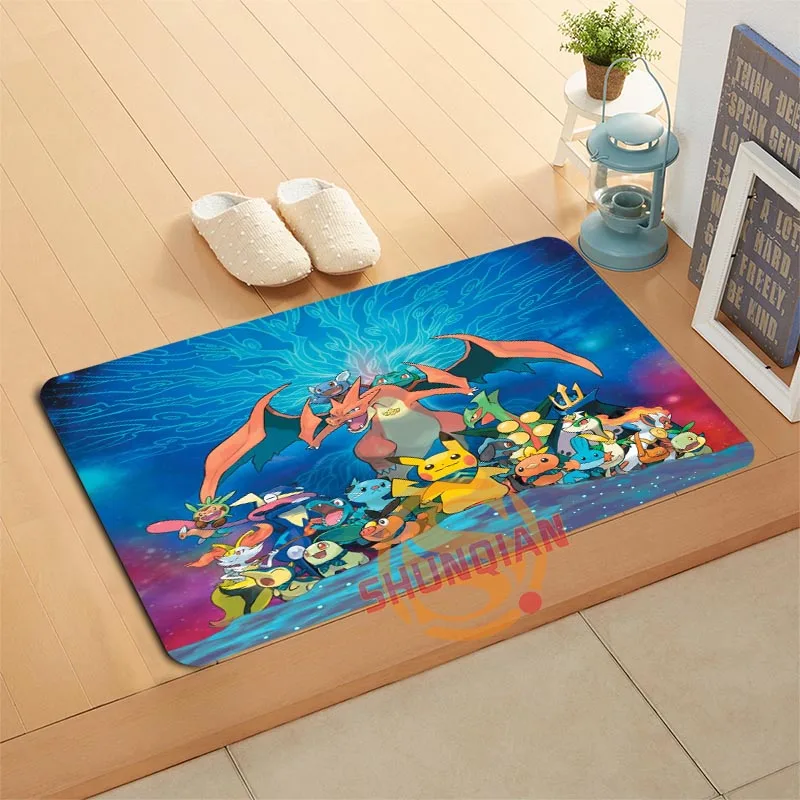 

Custom Pokemon Doormat Bath Mats Foot Pad Home Decor Bathroom Mats Door Mat Floor Mat A320#34