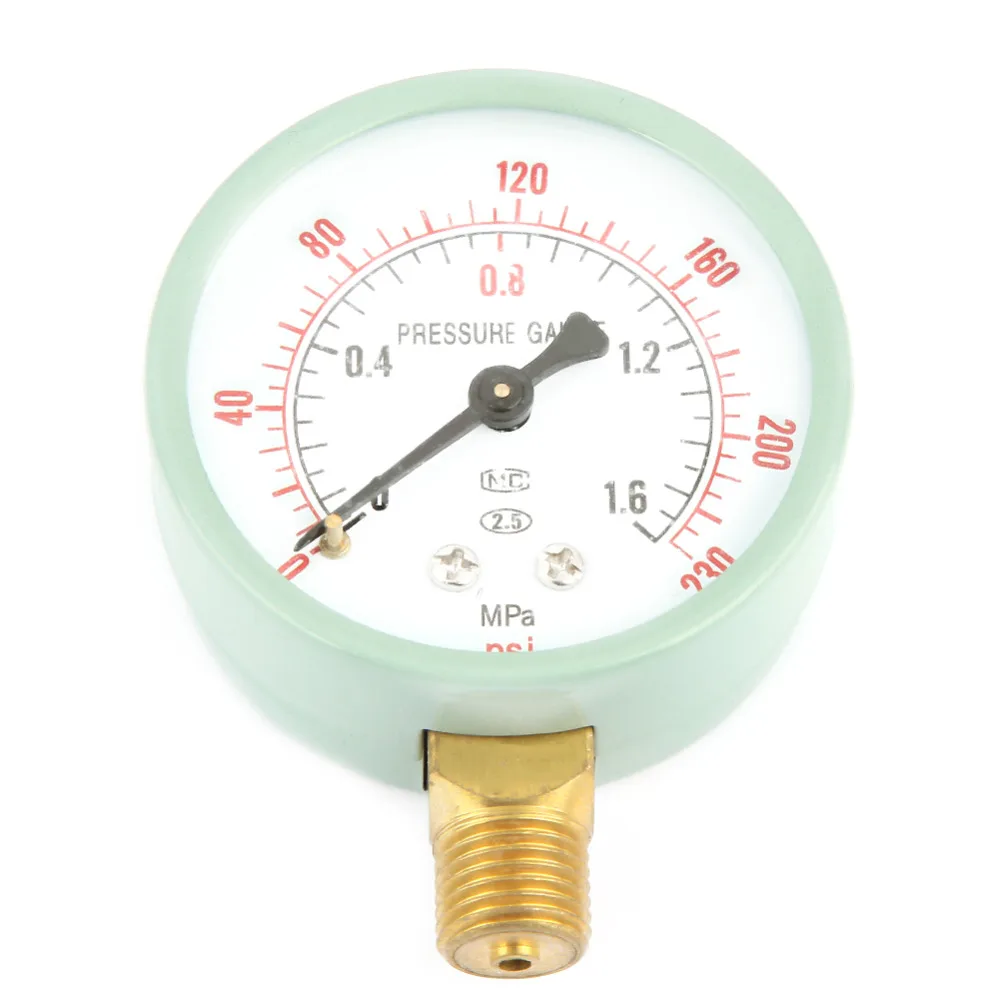 1.6 Mpa Metal Compressor 230psi G1/4 60mm Dial Air Hydraulic Water