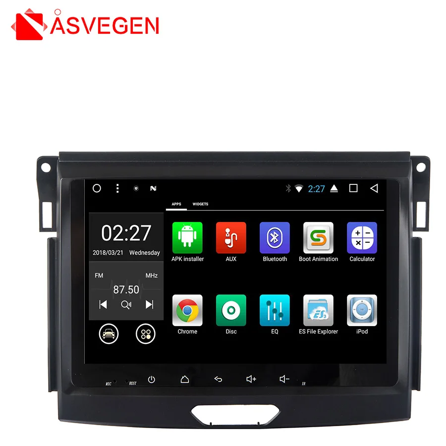 Clearance Asvegen Android 7.1 Quad Core Car Radio GPS Navigation Stereo Headunit WIFI 4G Multimedia DVD Player For  Ford Everest 2015 0