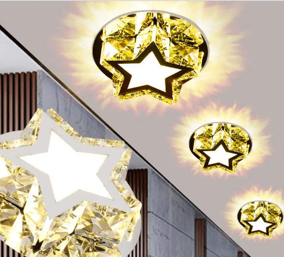 3W/9W Modern Star Led Ceiling Lamp Light Fixture Bedroom Kitchen Living Room Decor Home Lighting White Lustre | Лампы и освещение