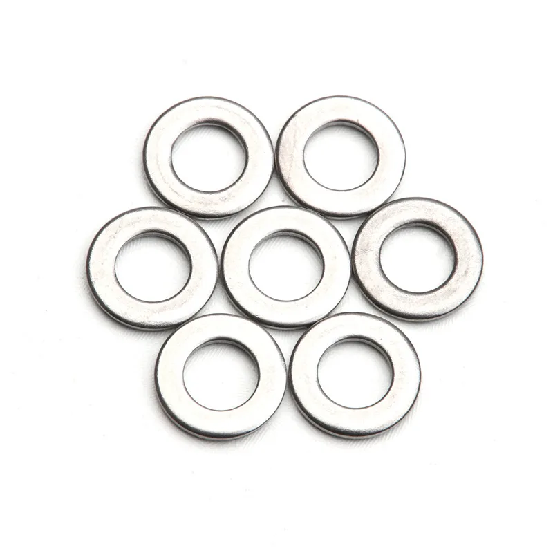 100PCS M6 Stainless Steel Plain Washers Ring Gaskets Flat Washers Screw Gaskets Metal For
