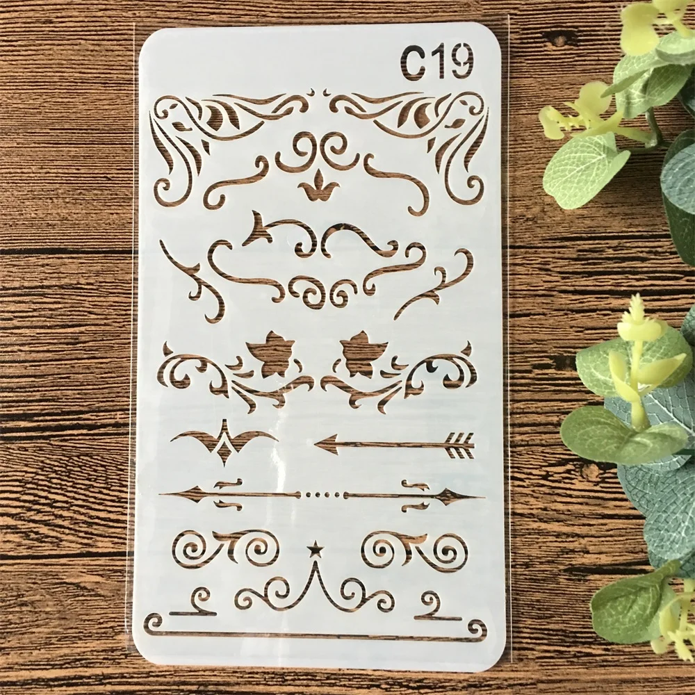New A6 Arrow DIY Layering Stencils Wall Painting Scrapbook Coloring Embossing Album Decorative Paper Card Template |