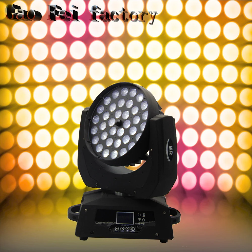 

1pcs/lot china moving head led rgbw 36x12w dmx512 15-45 Linear zoom 540 degree / 270 degree moving head light factory sale