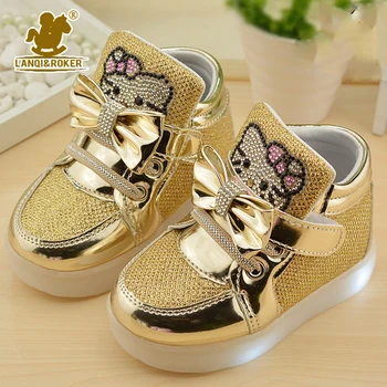 Children Shoes For Boys Girls Sport Running Shoes Baby Flashing Lights Fashion Sneakers Toddler Little Kids LED Glowing Sneakers