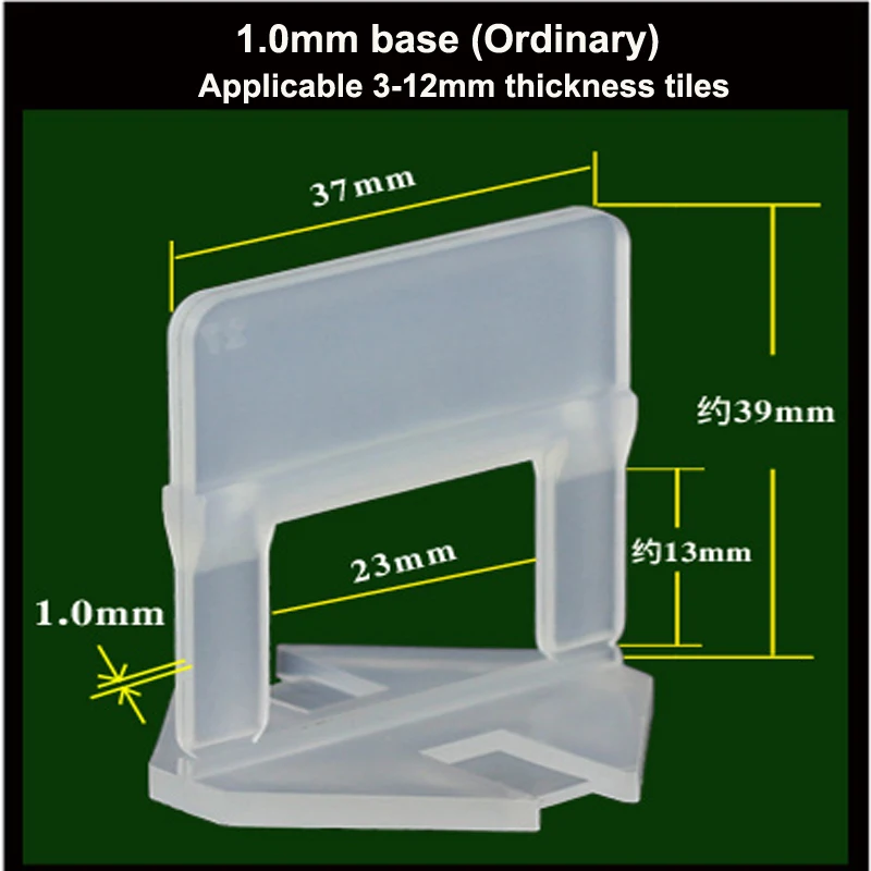 100 шт. 1,0 мм пластиковая система выравнивания зажим плитка разделитель аксессуары пол выравниватель костюм для 3-12 мм плитки