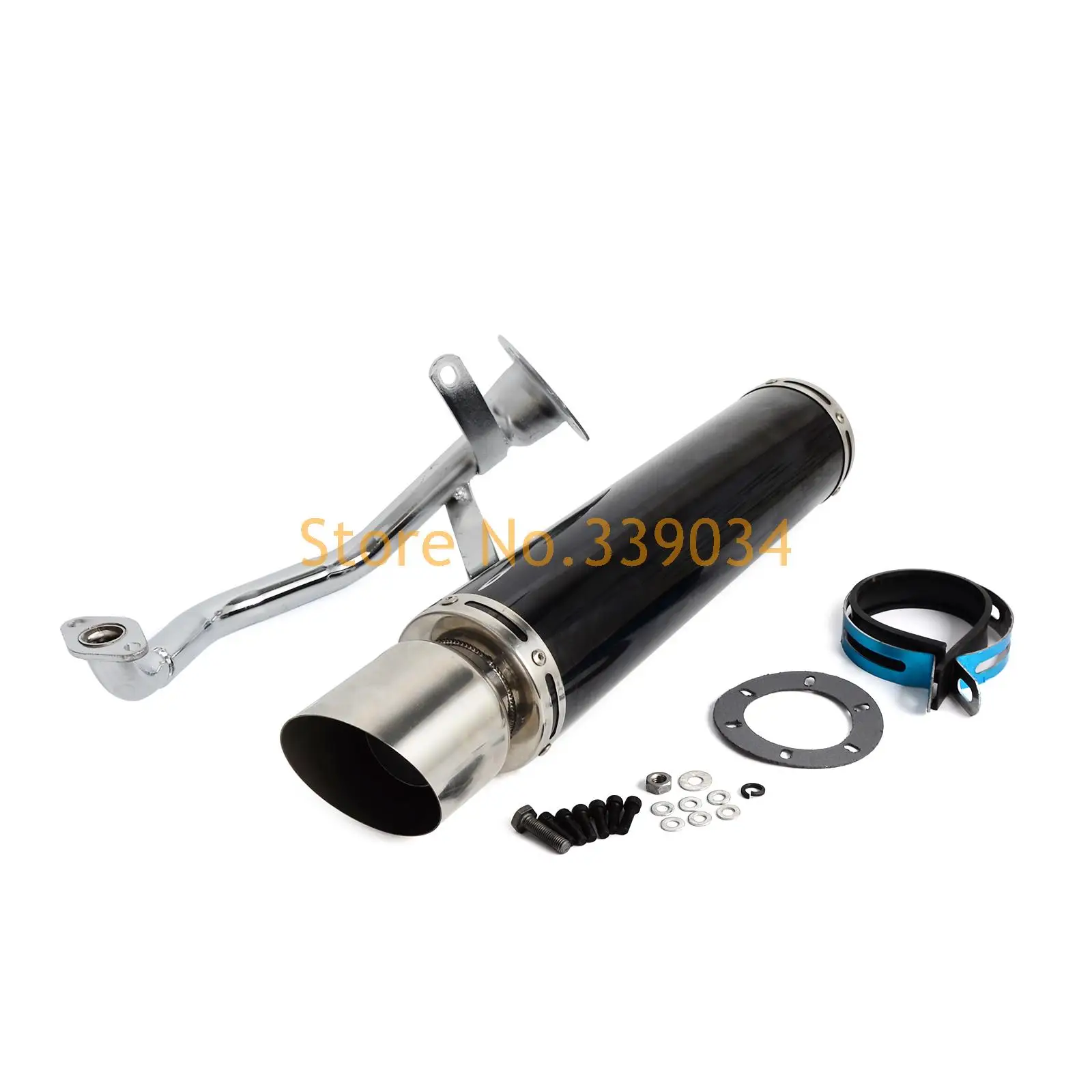 Stainless Steel GP Exhaust Muffler System Fits Head Pipe for GY6 150cc