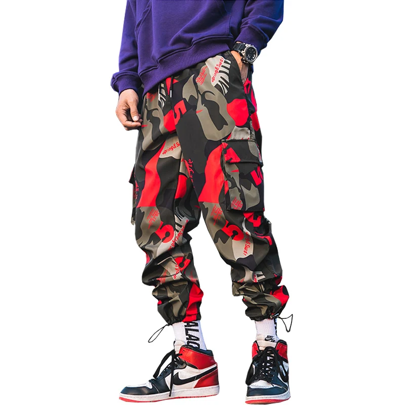 cargo pants red camo