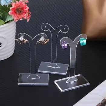 

Jewelry Display Rack Shoot Acylic Earring Display Stand Holder White Jewelry Accessories Girls Women Earring jewelry organizer