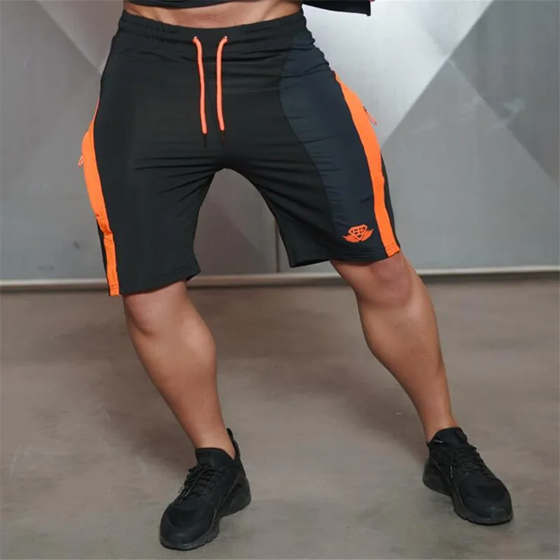 Модные инженеры, спортивные шорты, брюки, хлопковые спортивные штаны для бодибилдинга, фитнеса, бега, повседневные спортивные мужские шорты - Color: 704 Orange