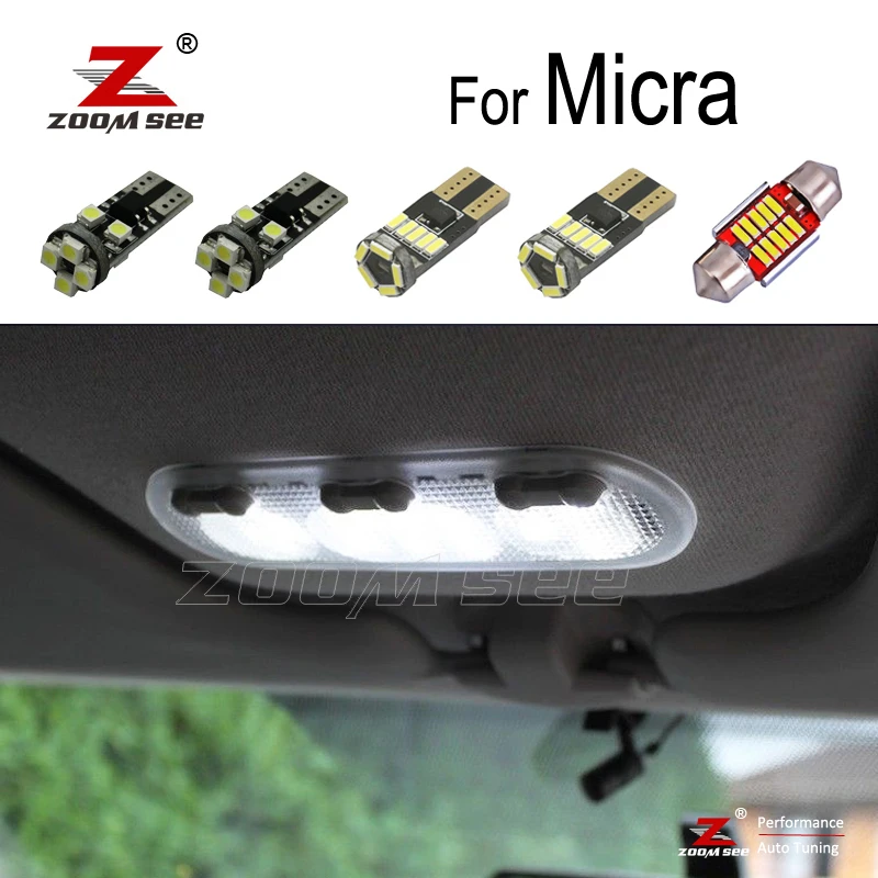 

100% Perfect White Error Free LED bulb Interior Dome Map Trunk light kit For Nissan Micra K11 K12 K13 K14 (1993-2019)