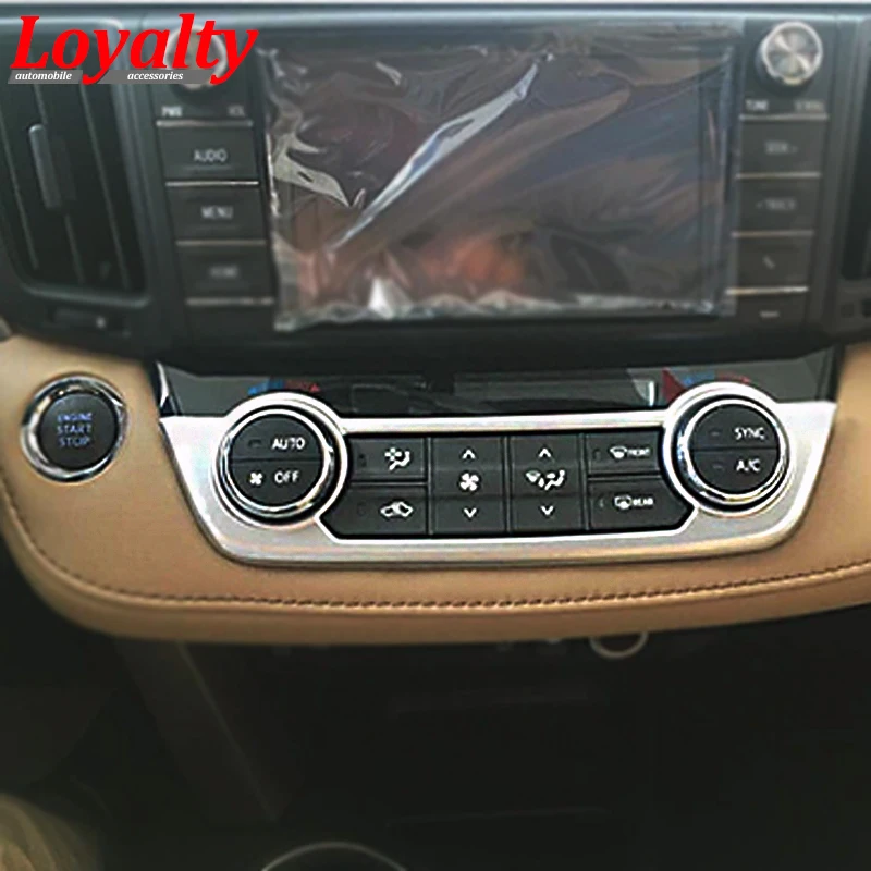 

Loyalty for Toyota RAV4 2016 2017 Air Vent Conditioning Control Console Button Switch Panel Cover Trim ABS Car Accessories