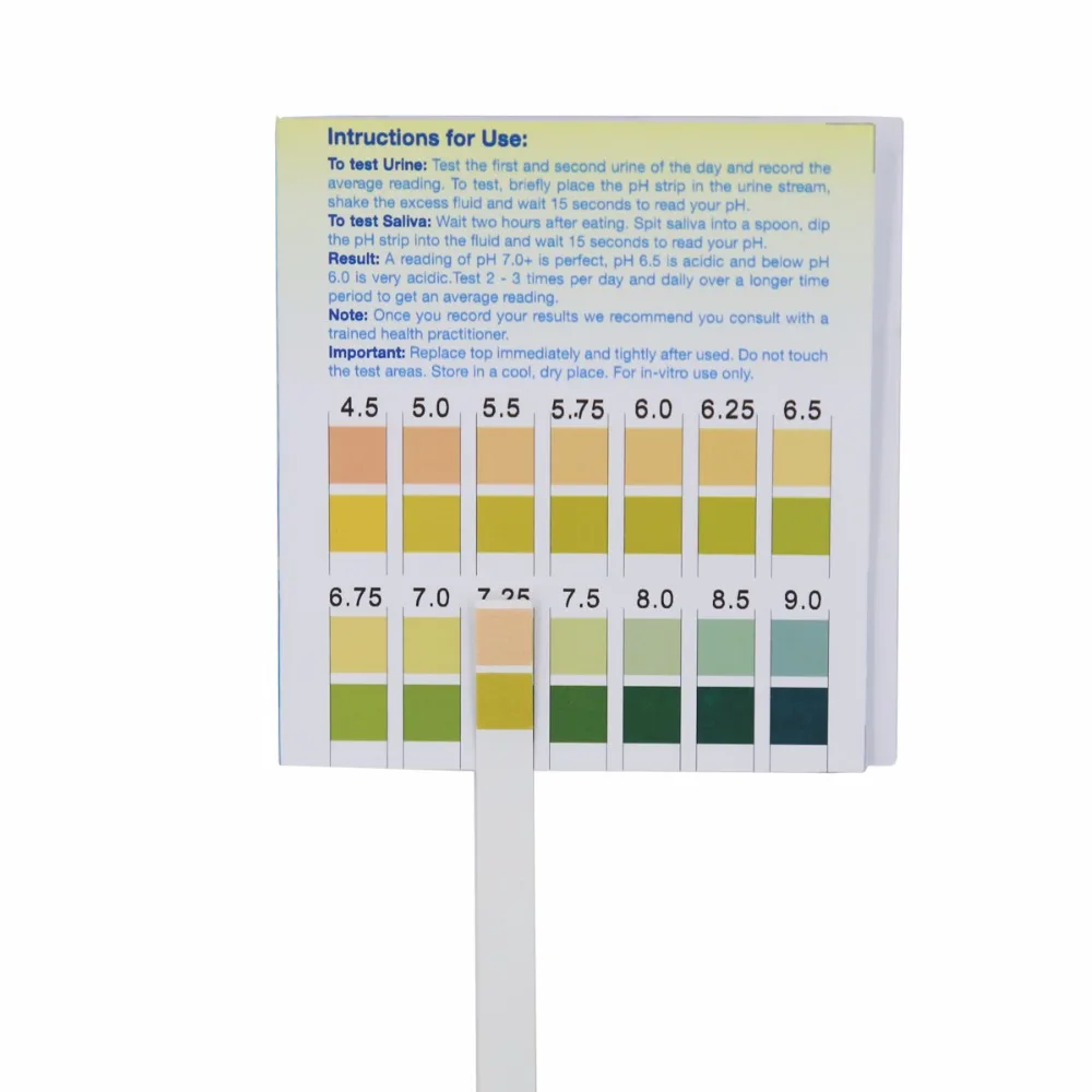 Universal Application pH Test Strips pH 4.5 - pH 9.0 for Urine and Saliva