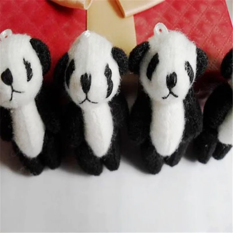 4.5cm 30pcs Mini Cute Joint Panda Plush Toys Chinese Treasure Panda Dolls DIY Wedding Party Decor  (5)