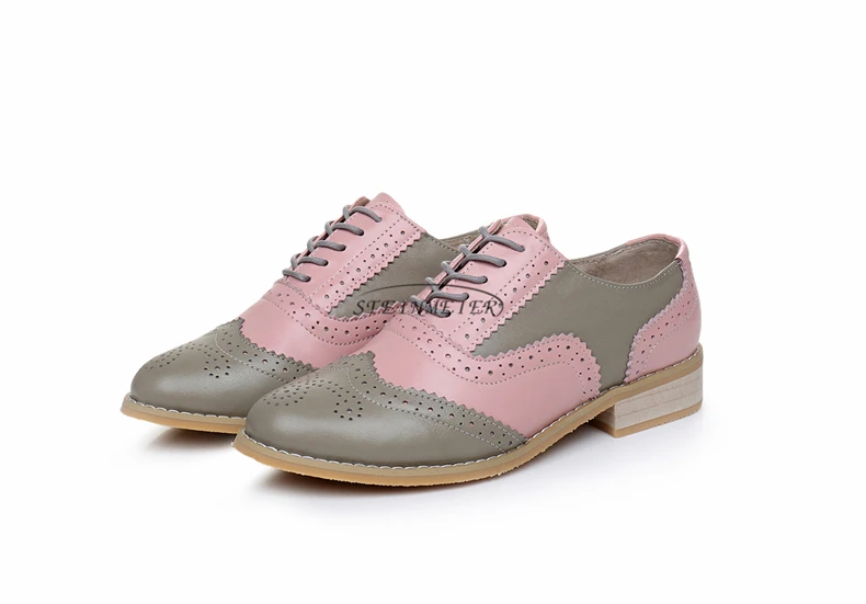 Натуральная кожа; женские большие американский размер 10 дизайнерские винтажные сандалии на плоской подошве обувь ручной работы с круглым носком розовый серый женские туфли-оксфорды меха