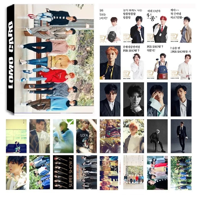 

New 30Pcs/set KPOP SUPER JUNIOR SJ01 PLAY Album HD Photo Card PVC Cards Self Made LOMO Card Photocard