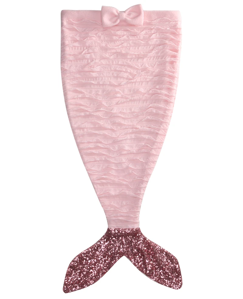 Cute Sequin Mermaid Fish Tail Blanket Soft Cotton Sleeping Bag Bed Sofa
