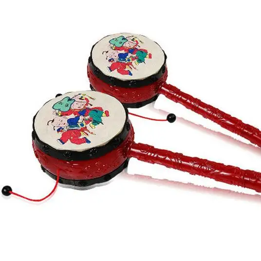 1pcs Kids Classic Noise Maker Drum Rattle Toys Vintage Toy For Children