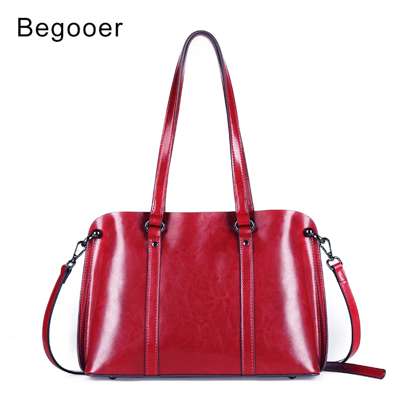 

BEGOOER Fashion Designer Women Shoulder Bag Genuine Leather Handbag Casual Tote Bags for Women bolsa feminina Top-Handle bag